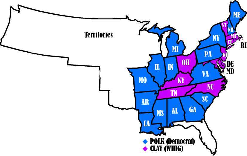 Presidential Election 1844 States Carried. Presidential Election 1844 States Carried.
