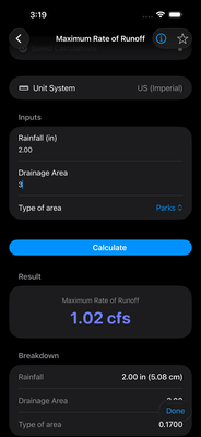 Water & Waste Calculator Results