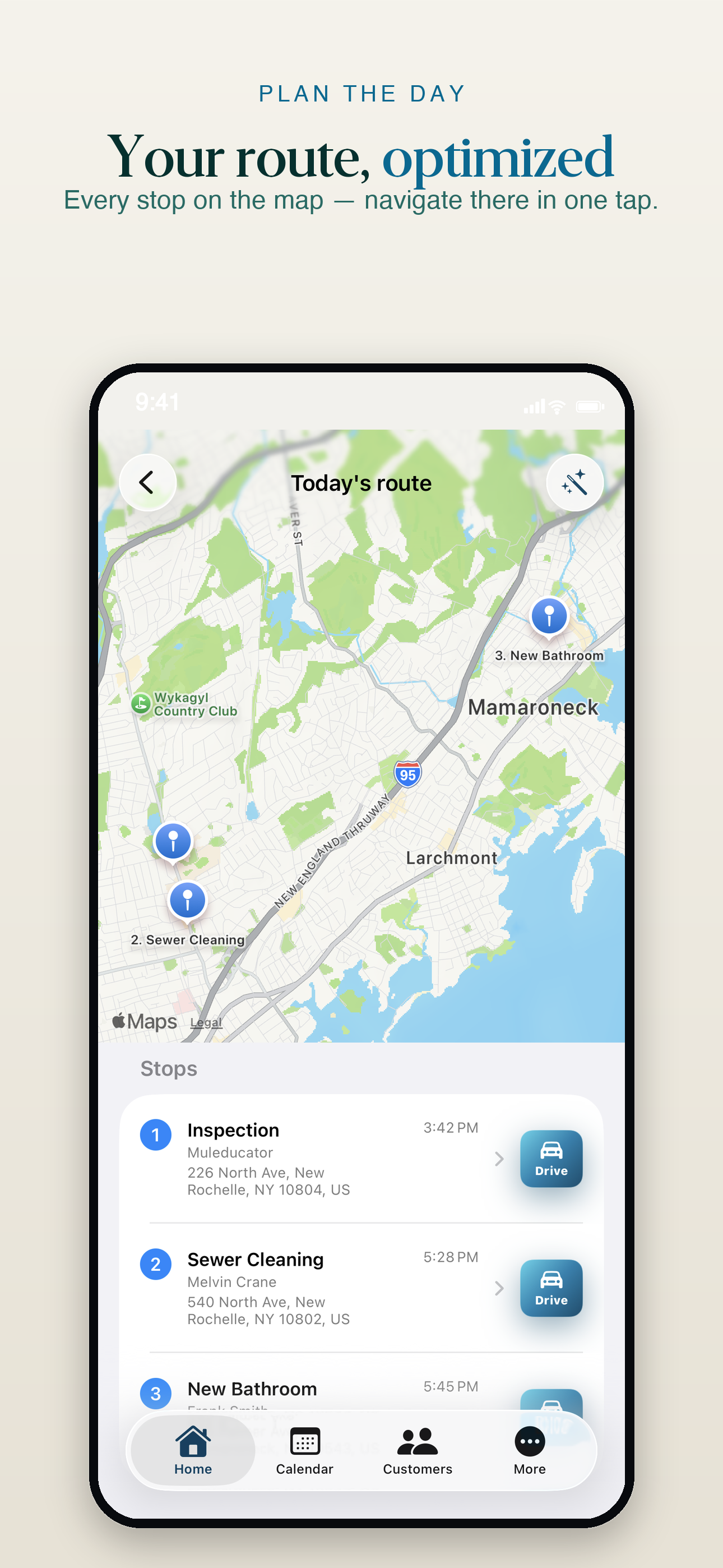 ServiceBoss Today's Route