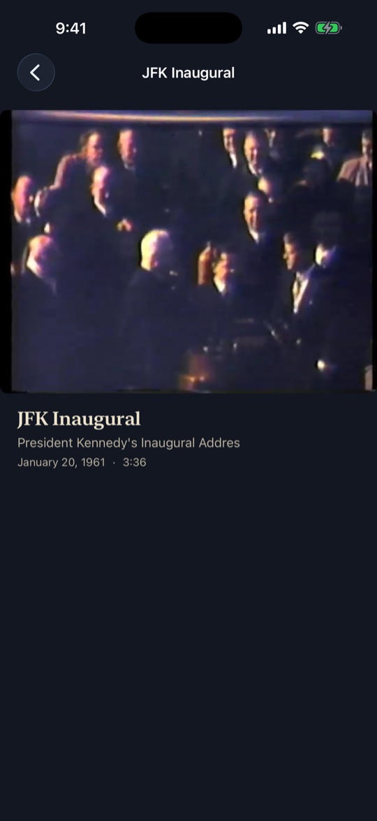 Historic video playback
